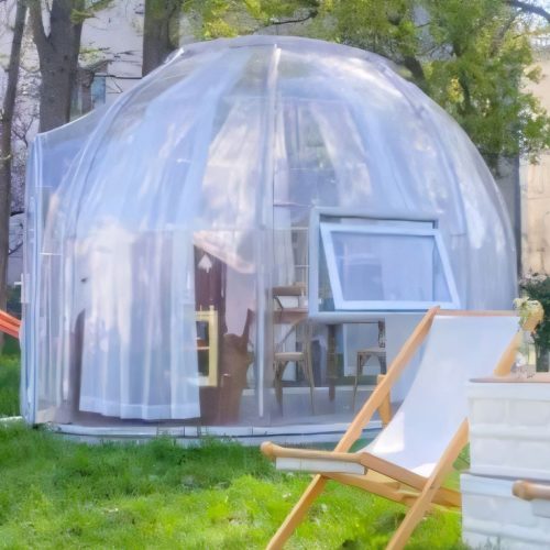 Buborékház 360 fokos átlátszó polikarbonát 5m x 3,1m ( 19,6 m2 )