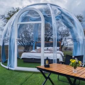 Buborékház 360 fokos átlátszó polikarbonát 3m x 2,6m