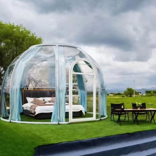 Buborékház 360 fokos átlátszó polikarbonát 3m x 2,6m